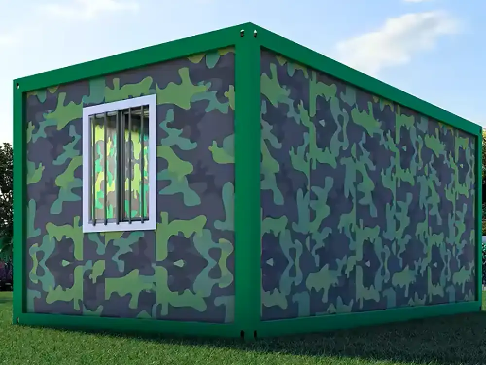 Reinforced Steel Military Container Barrack Structure