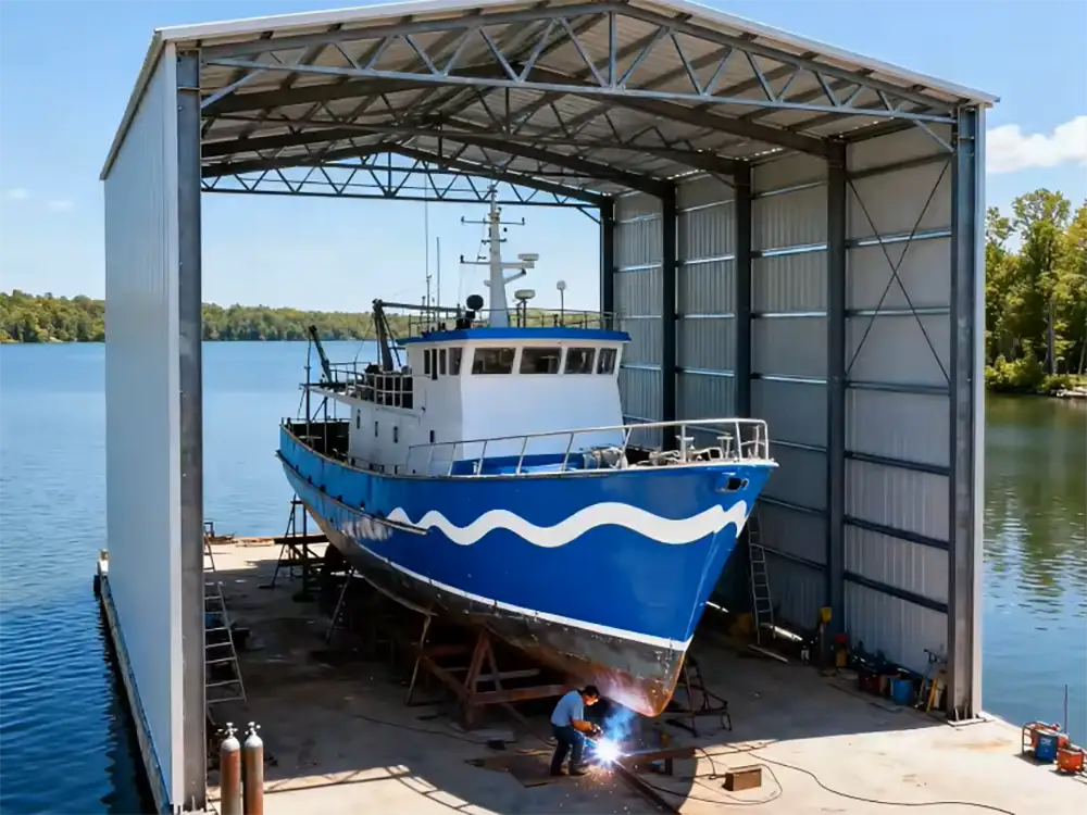 Modular Steel Boat Storage Building for Global Use