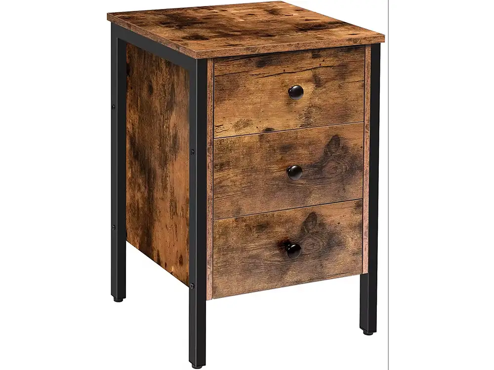 Wooden End Table Storage