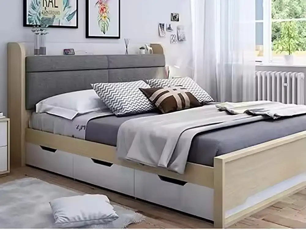Soft Headboard Bed