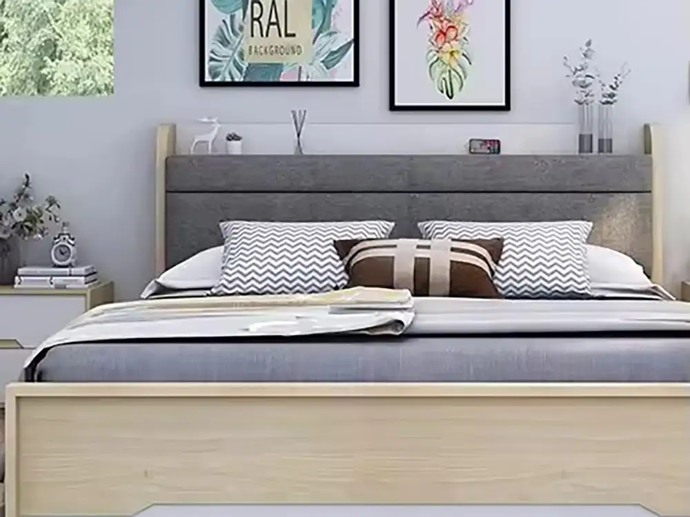Wooden Upholstered Bed