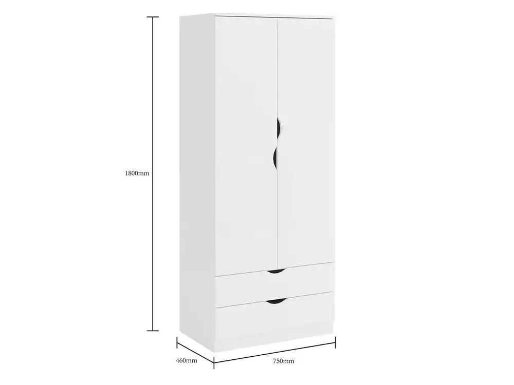 Wooden Two Door Wardrobe