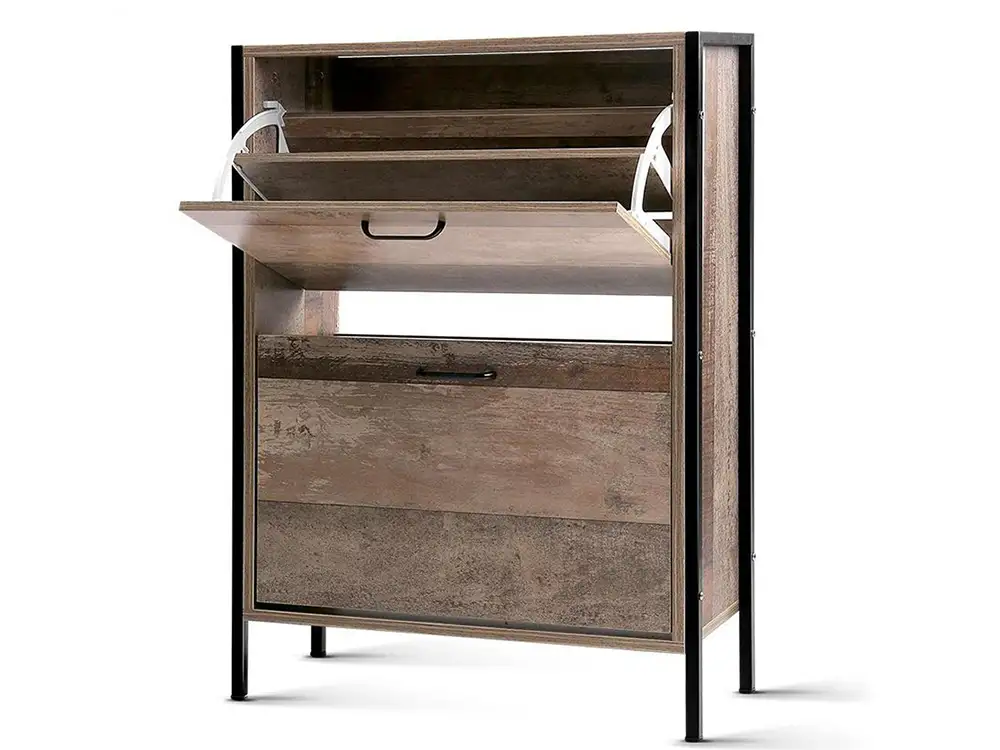 Wooden 2 Layer Shoe Cabinet